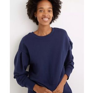 Madewell Marled Pleat-Sleeve Sweatshirt